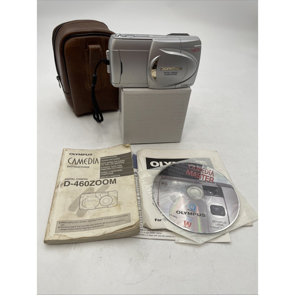 Olympus Camedia D-460 Digital Camera 1.3MP AF 3x Zoom+Battery+Memory+Case+Manual